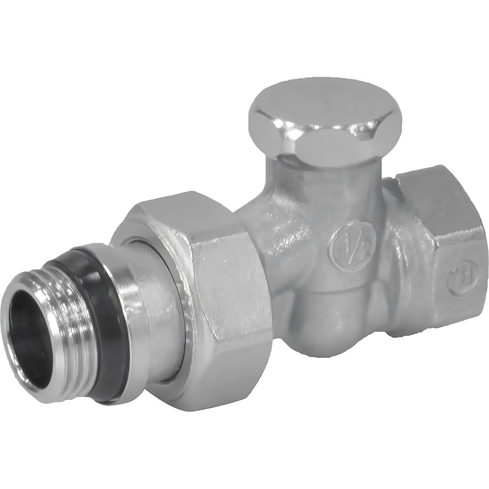Клапан отсечной Giacomini R16TG для радиатора 1/2″ ВН, прямой, Kvs-1.55м3/ч