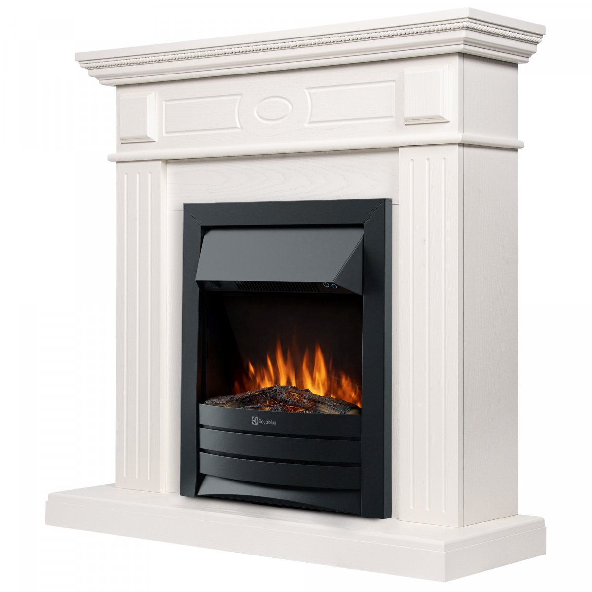 Каминокомплект: Очаг Electrolux Classic EFP/P-1020LS PTC, портал Bianco Classic шпон белёный дуб